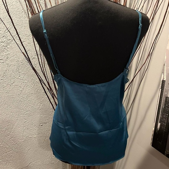 🌼NWT ADORE ME LACE TRIM SILKY TEAL TANK TOP SIZE LARGE🌼 - Picture 3 of 5